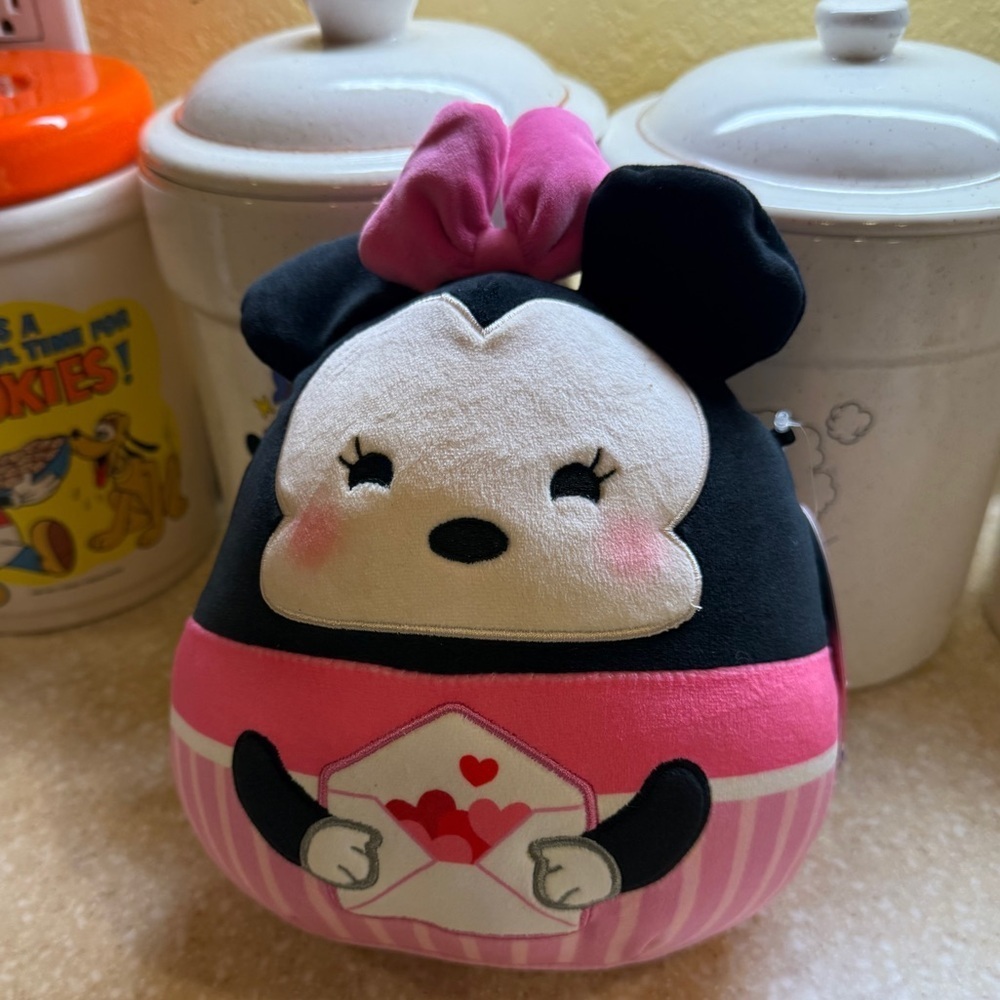 Disney Minnie Mouse Original Squishmallow Pink and Black Plush Toy Pillow New